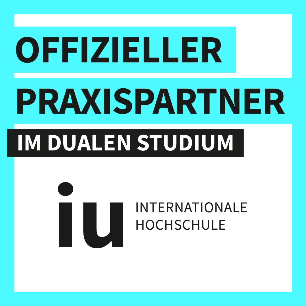 Logo Offizieller Praxispartner im dualen Studium an der internationalen Hochschule